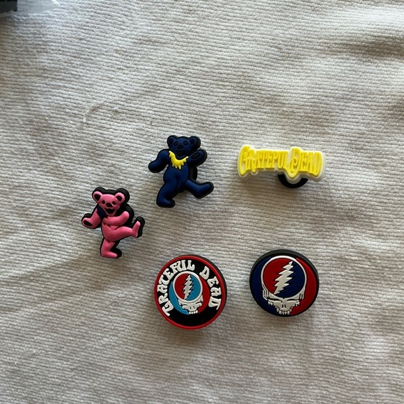 Grateful Dead set of 5 croc charms - Picture 4 of 6